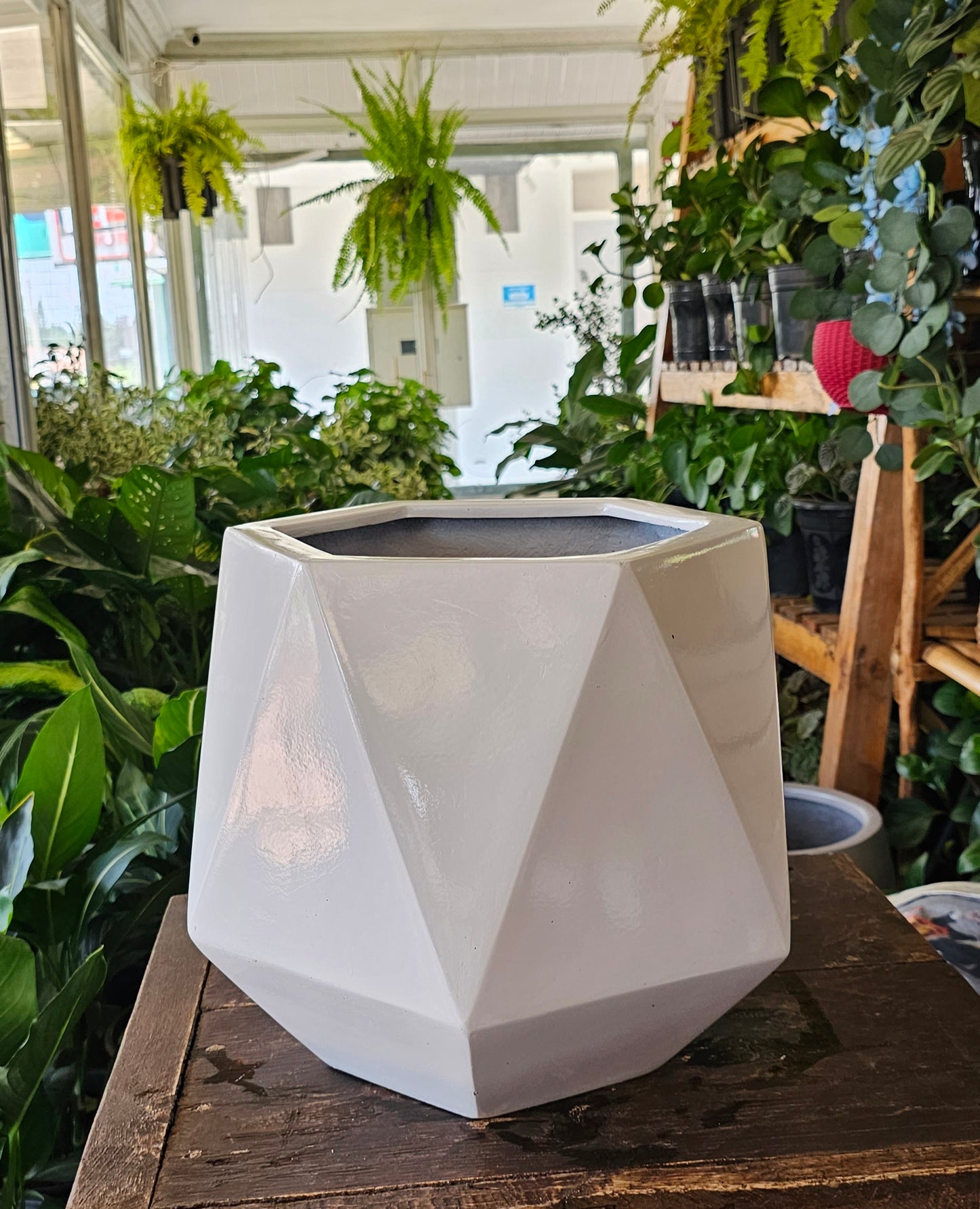 Geometric Fibre Pot