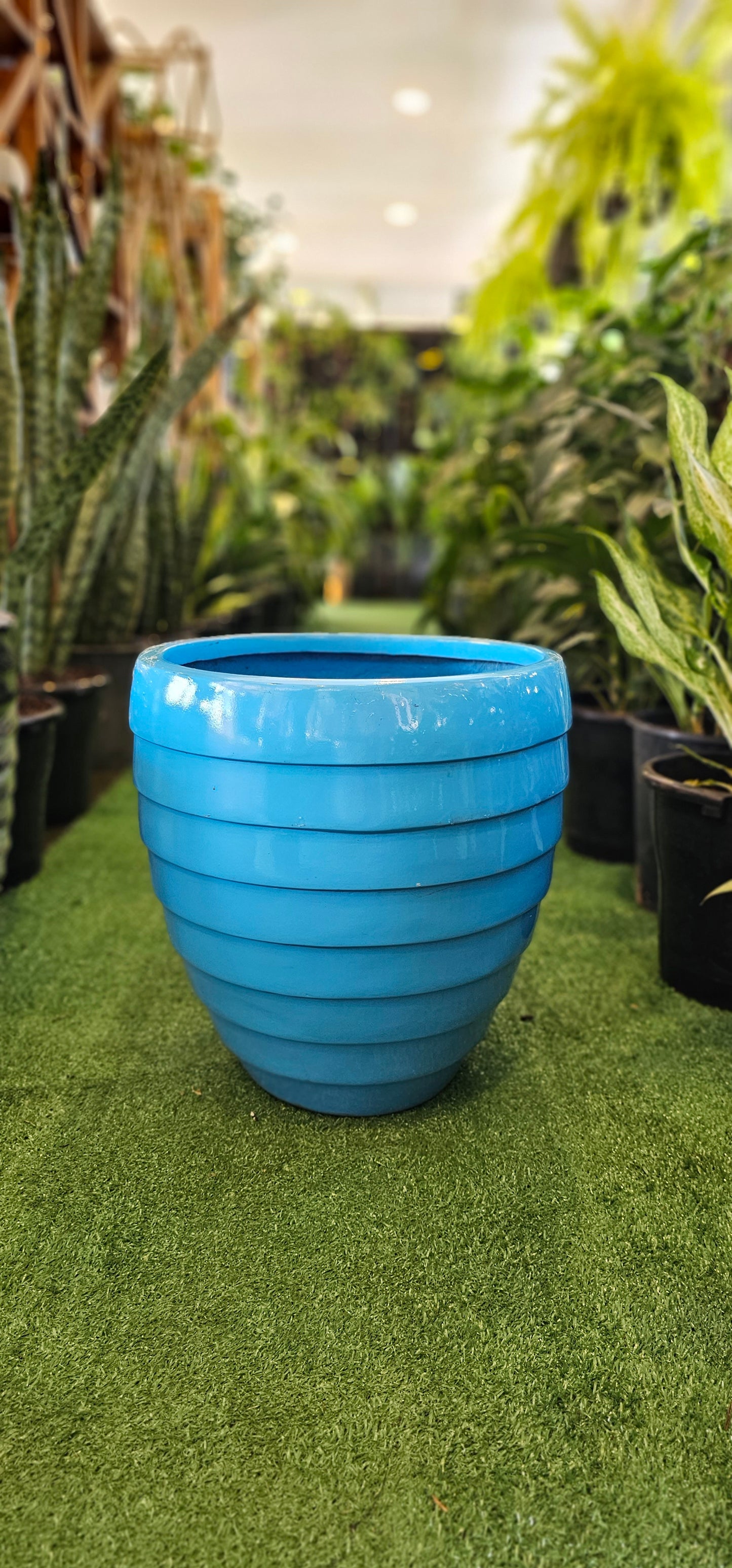 Horizontal Lines Fibre Pots