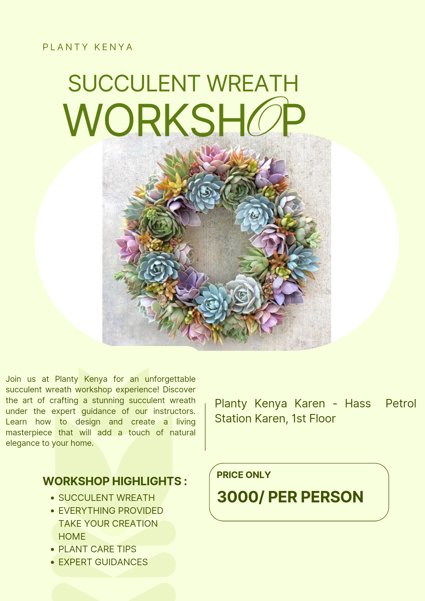 Succulent Wreath Workshop