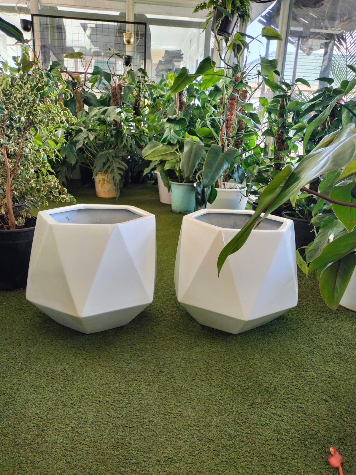 Geometric Fibre Pot