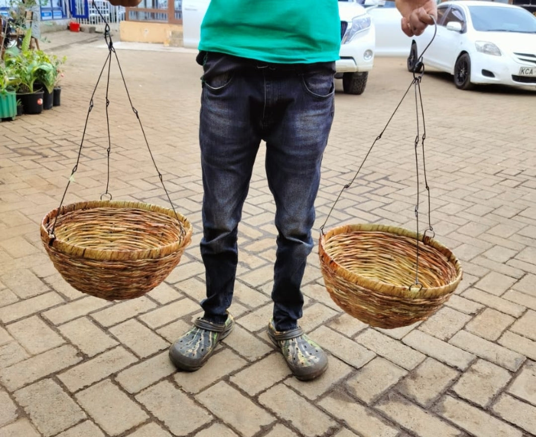 Round Wicker Hanging Baskets
