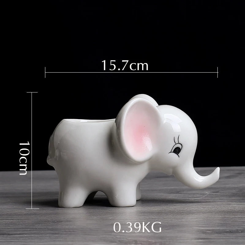 Elephant Planter Ceramic