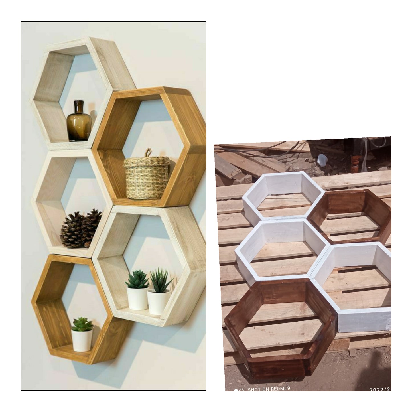 Honeycomb Hexagonal shelf