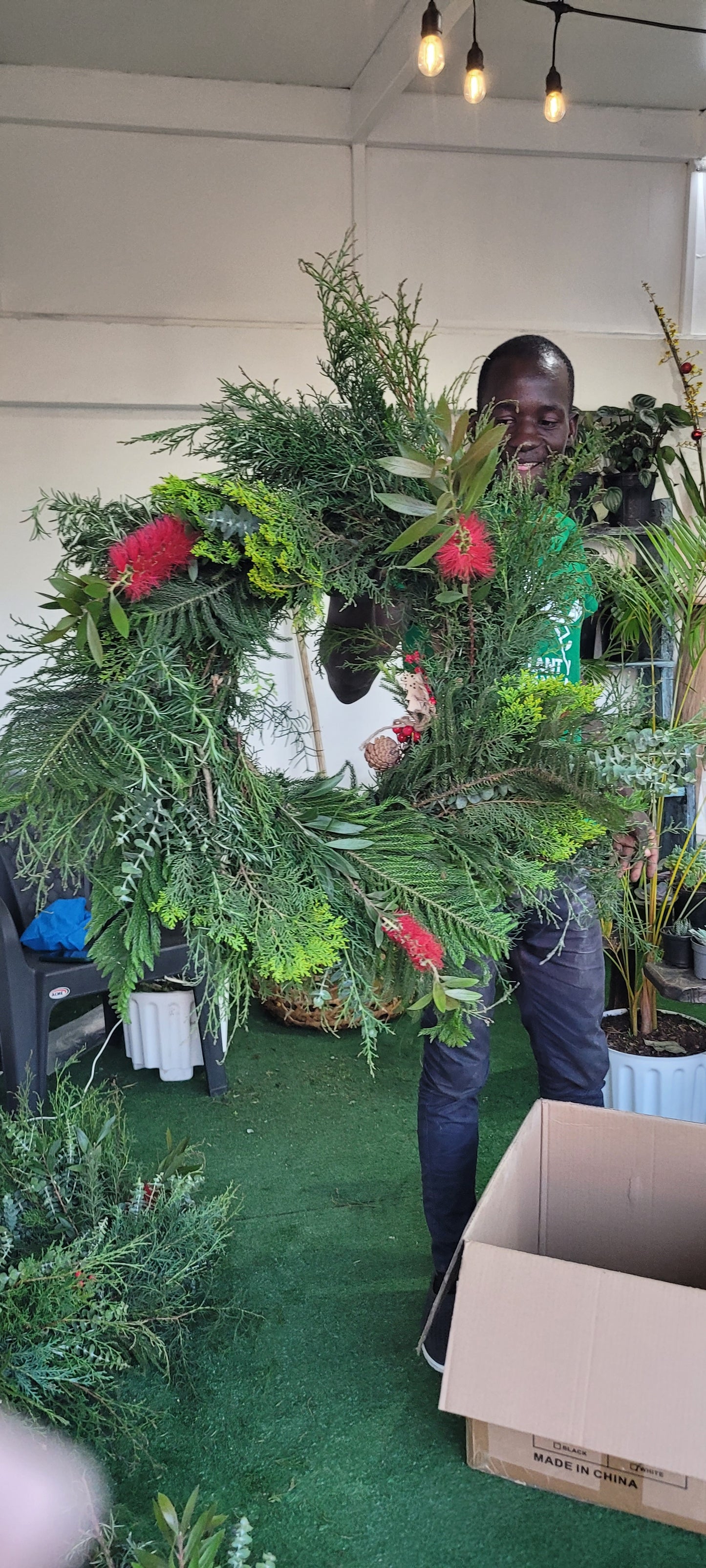 Live Christmas Wreath
