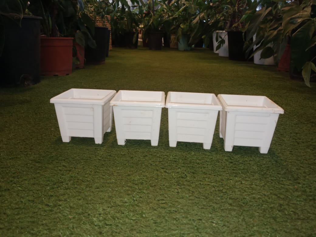 White square planters