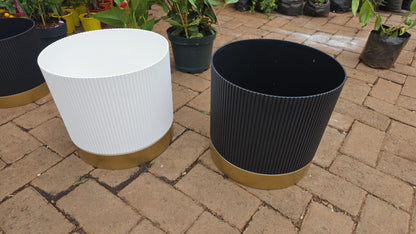 Plastic Pot, Gold Plate